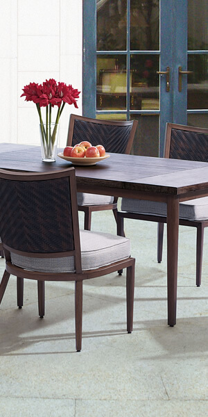 Metro Cushion Wicker Back Dining Set